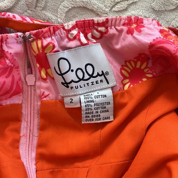 Lilly P pink/coral tiger halter dress - Picture 7 of 9